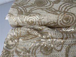 Net blonde agtig - med beige pailletter